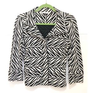 DVF black & white knit zipped jacket size 4